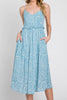 Paisley Skies Twin Pocket Camisole Midi Dress