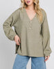 Season Staple Button Detail Oversized Sweater (Assorted Colors)