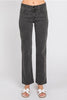 The Shadow Mid-Rise Straight Leg Jean in Washed Black