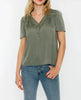 Cutie Pie V-Neck Flare Short Sleeve Top (Assorted Colors)