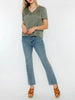 Cutie Pie V-Neck Flare Short Sleeve Top (Assorted Colors)