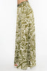 Verdant Gleam Paisley Printed Satin Wide Leg Pants
