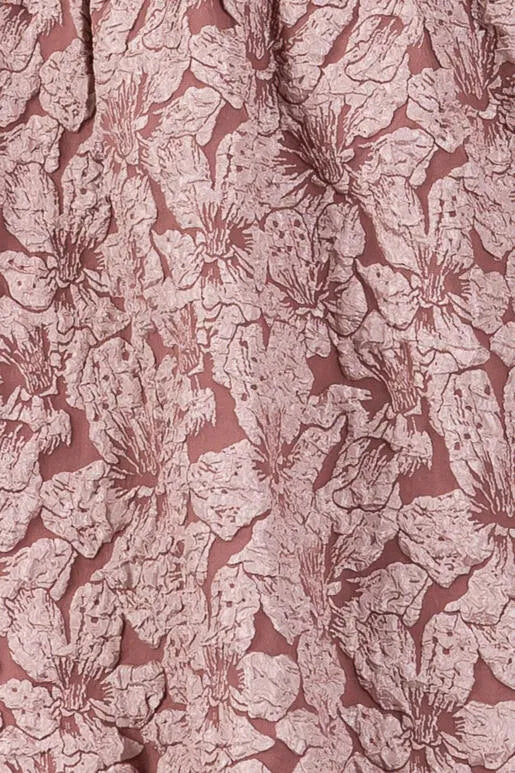 Purple Poppies Mini Jacquard Bubble Dress