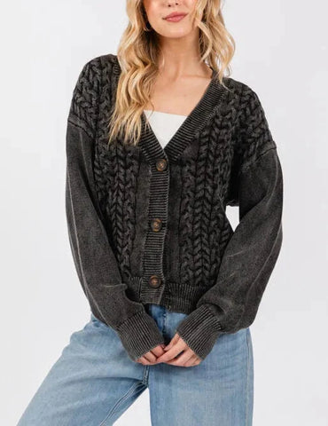 Crossing Comfort Soft Wrap Front Cropped Sweater (Assorted)