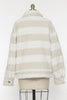 Teddy-Girl Horn Button Teddy Bear Jacket in Oatmel