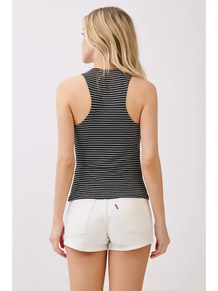Striped Mia Essential Double Layer Tank Top (Assorted Color)