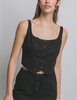 Linen Cloud Sleeveless Button Detail Vest (Assorted)