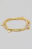 3 Row Multiple Stretch Bracelets with Gold Discs