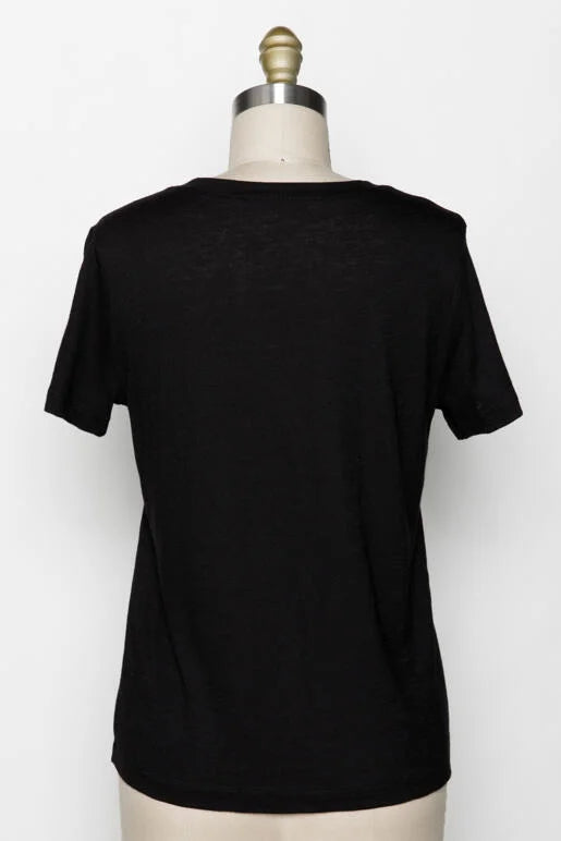 Soft & Simple Cotton V-Neck Short Sleeve Top (Assorted Colors)