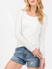 Reagan Round Neck Double Layer Comfy Long Sleeve Top (Assorted Colors)