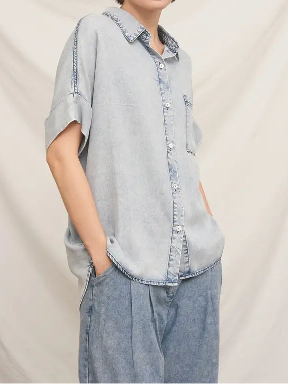 Buttoned by the Bay Short Sleeve Top