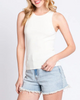 Plain As Day Round Neck Knit Sweater Tank Top (Assorted Colors)
