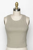 Norah Round Neck Ribbed Cropped Tank Top (Assorted Colors)