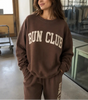 Run Club Crewneck in Brown