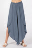 Wind & Waves Elastic Waist Wide Leg Fold Over Pants (Assorted Colors)