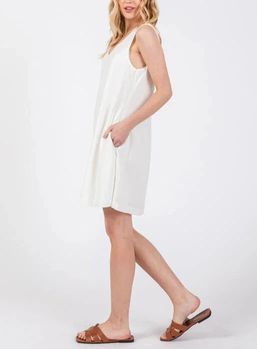 Prima Donna V-Neck Flowy Mini Dress (Assorted Colors)