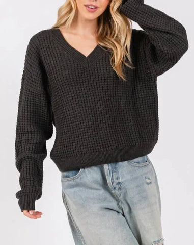Crossing Comfort Soft Wrap Front Cropped Sweater (Assorted)