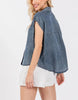Denim Drift Relaxed Button Down Top