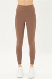 Street Chic High Waisted Soft Legging With Pockets In Cocoa