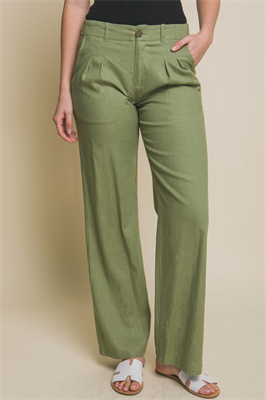 Lori Wide Leg Linen Trouser Pant (Assorted Colors)