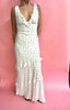 Rosy Peonies Floral Ruffle Sleeveless Maxi Dress