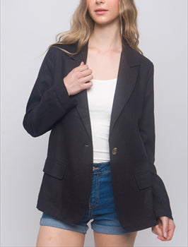 Tried and True Vegan Leather Moto Jacket In Black