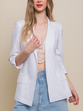 Next Date Chic Linen Blazer (Assorted Colors)