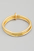 Linked and Looped Layered Set of Thick Bangles (Gold/Silver)