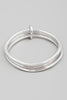 Linked and Looped Layered Set of Thick Bangles (Gold/Silver)