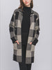 Kitty Checkered Long Cardigan