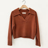 Sweet Toffee Knit Collar Sweater