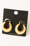 Vintage Thick Gold Hoops