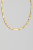 Gold Beaded 1MIL Dainty Necklace