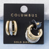 Triple Two-Toned Metal Hoops
