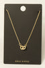 Rhinestone interlocked circle necklace
