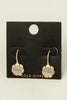 Clear Stone Flower Petal Drop Earrings