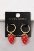 Strawberry Charm Dangle Earrings