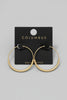 Brushed Gold Thin Threaded Hoops