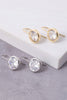 Small Circle Cubic Zirconia Droplet Earrings