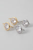 Medium Circle Cubic Zirconia Droplet Earrings