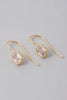 Dainty Rectangle Cubic Zirconia Droplet Earrings