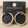 Flat Tube Hinge Hoop Earrings