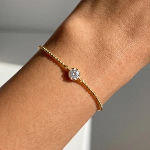Small Bezel Chain Bracelet