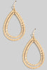 Double Hammered Teardrop Dangle Earring
