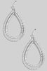 Double Hammered Teardrop Dangle Earring