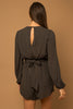 Luz V-Neck Cross Waist Band Back Tie Romper