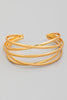 Gold Multiple Layer Metal Cuff Bracelet