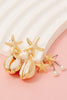 Shells and Starfish Gold Earring Set