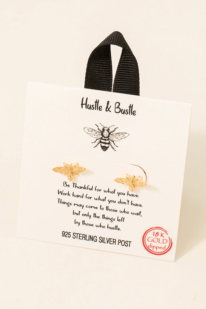 Hustle & Bustle Bee Stud Earrings