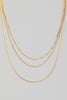 Dainty Triple Layered Chain Necklace in Gold